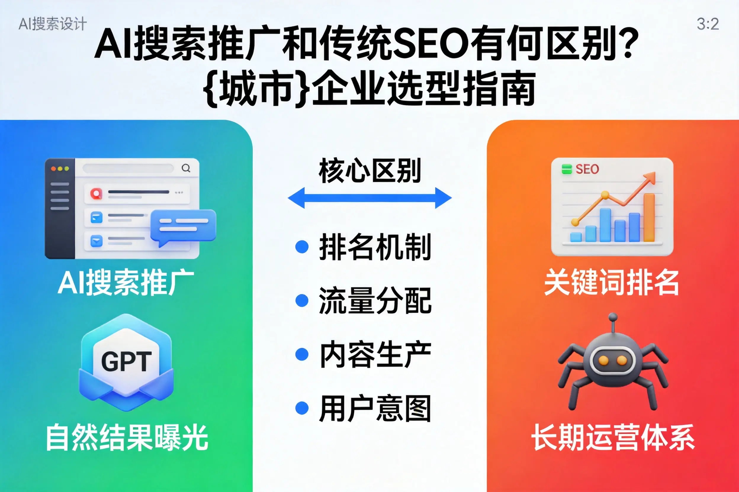 AI搜索推广和传统SEO有何区别?潜江企业选型指南