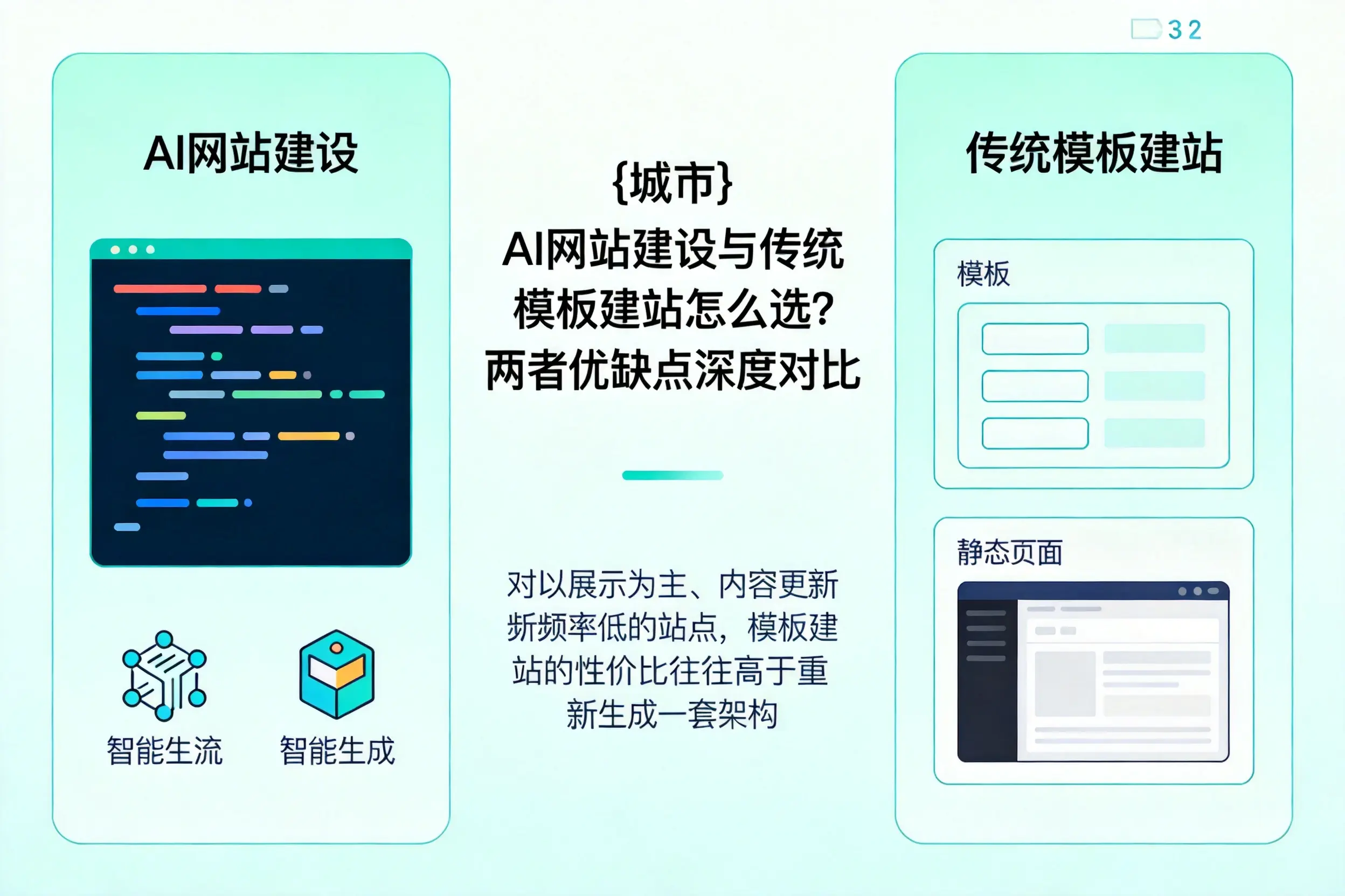潜江AI网站建设与传统模板建站怎么选?两者优缺点深度对比