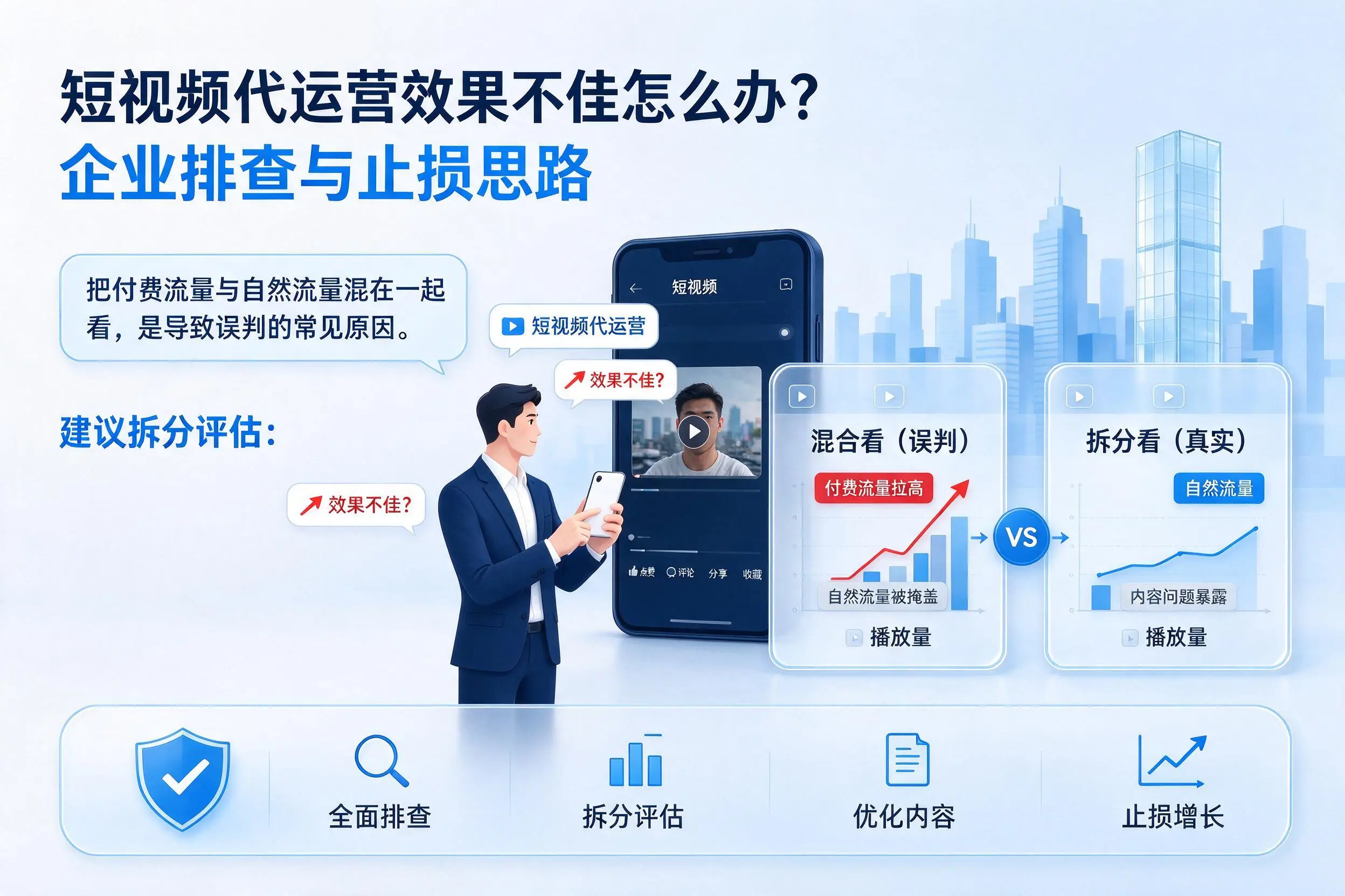 短视频代运营效果不佳怎么办？潜江企业排查与止损思路