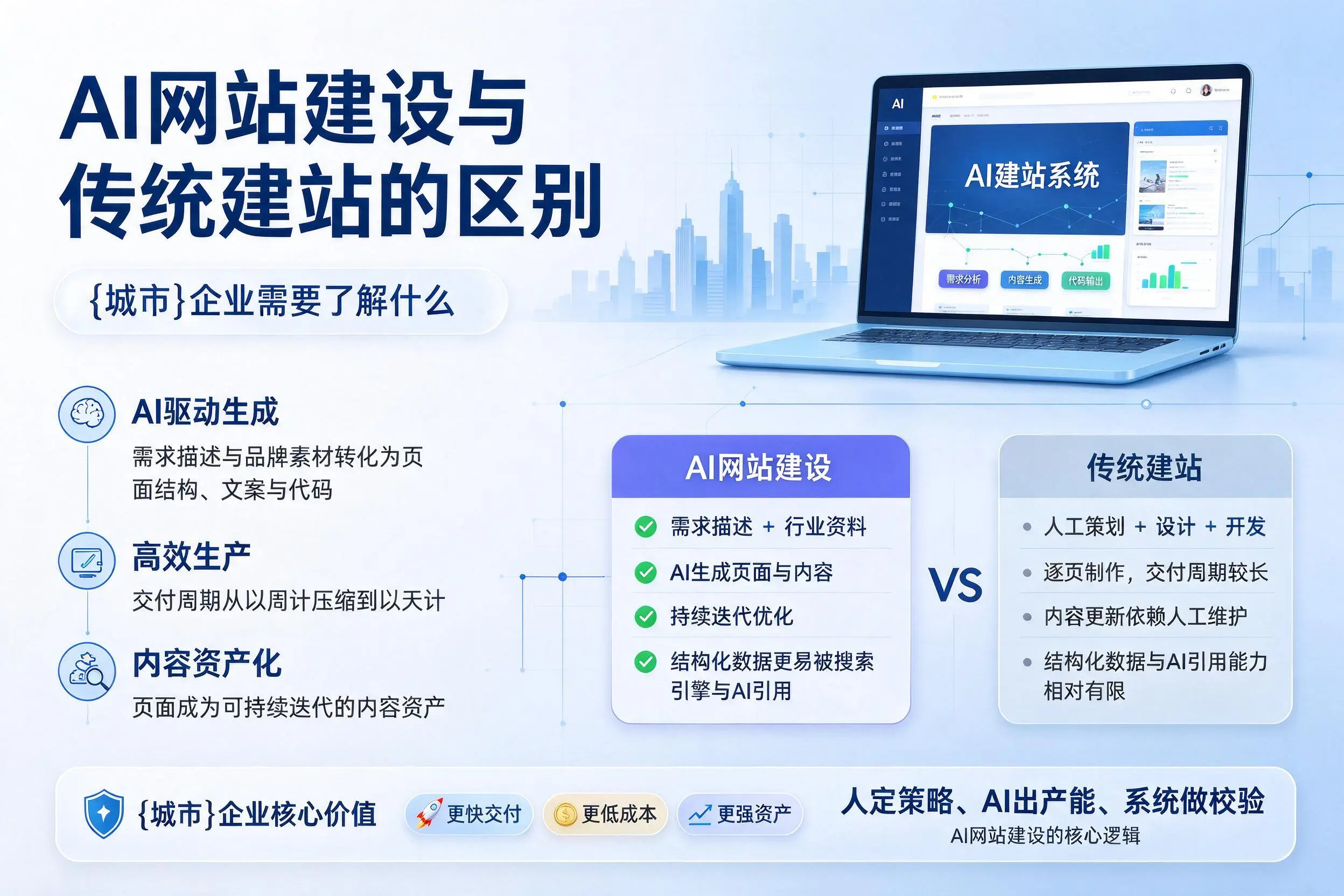 AI网站建设与传统建站的区别，潜江企业需要了解什么