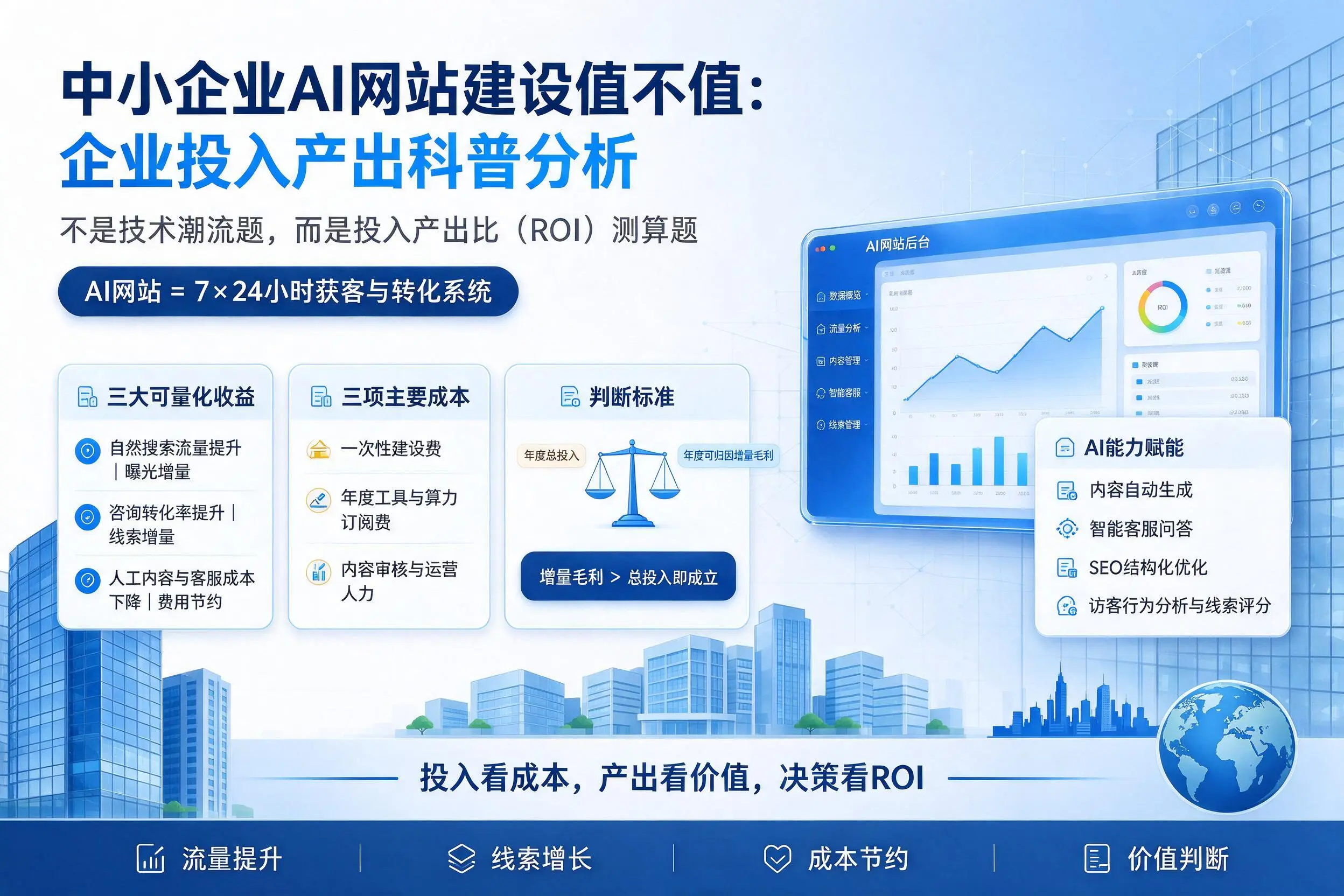 中小企业AI网站建设值不值:潜江企业投入产出科普分析