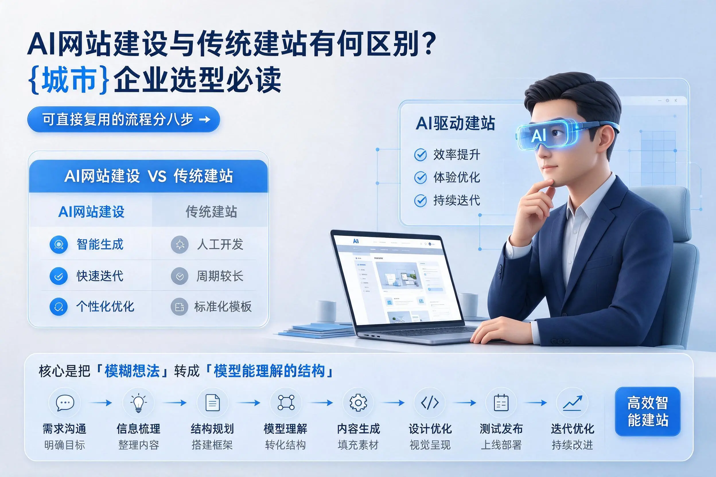 AI网站建设与传统建站有何区别?潜江企业选型必读