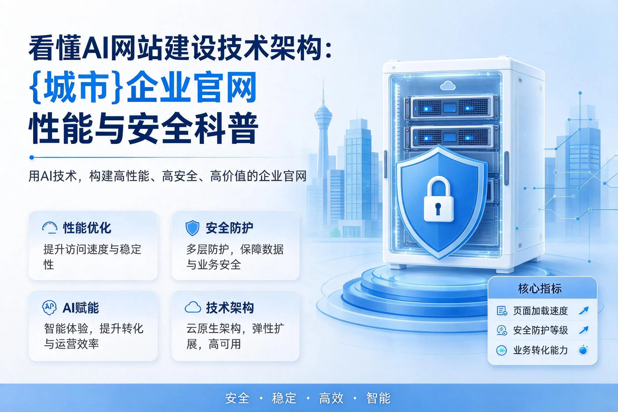 看懂AI网站建设技术架构：潜江企业官网性能与安全科普