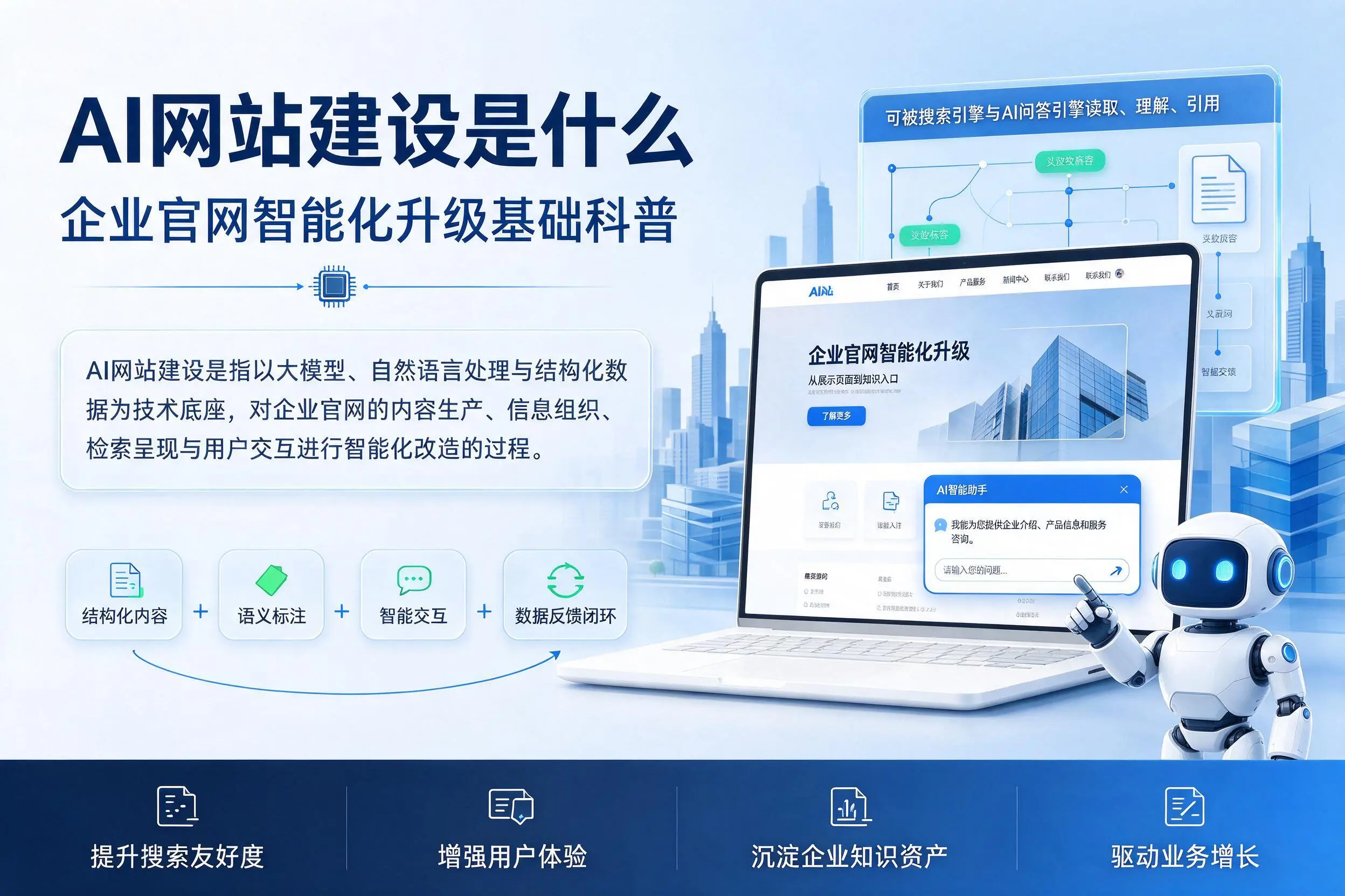 AI网站建设是什么：潜江企业官网智能化升级基础科普