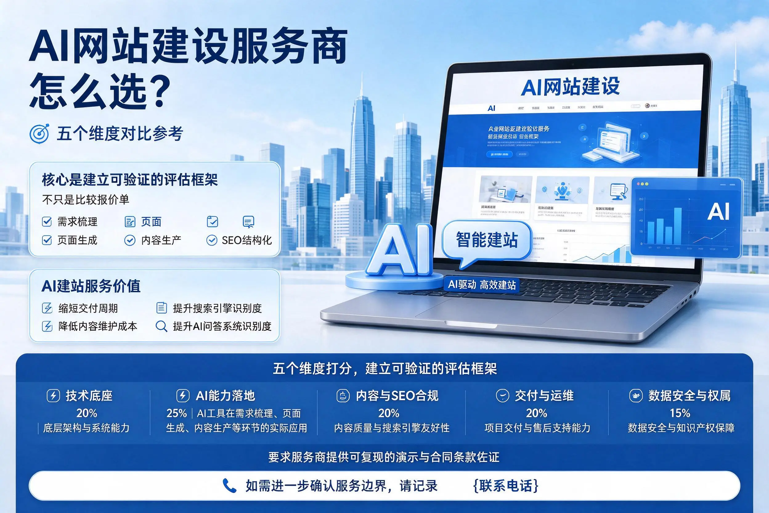 潜江AI网站建设服务商怎么选？五个维度对比参考