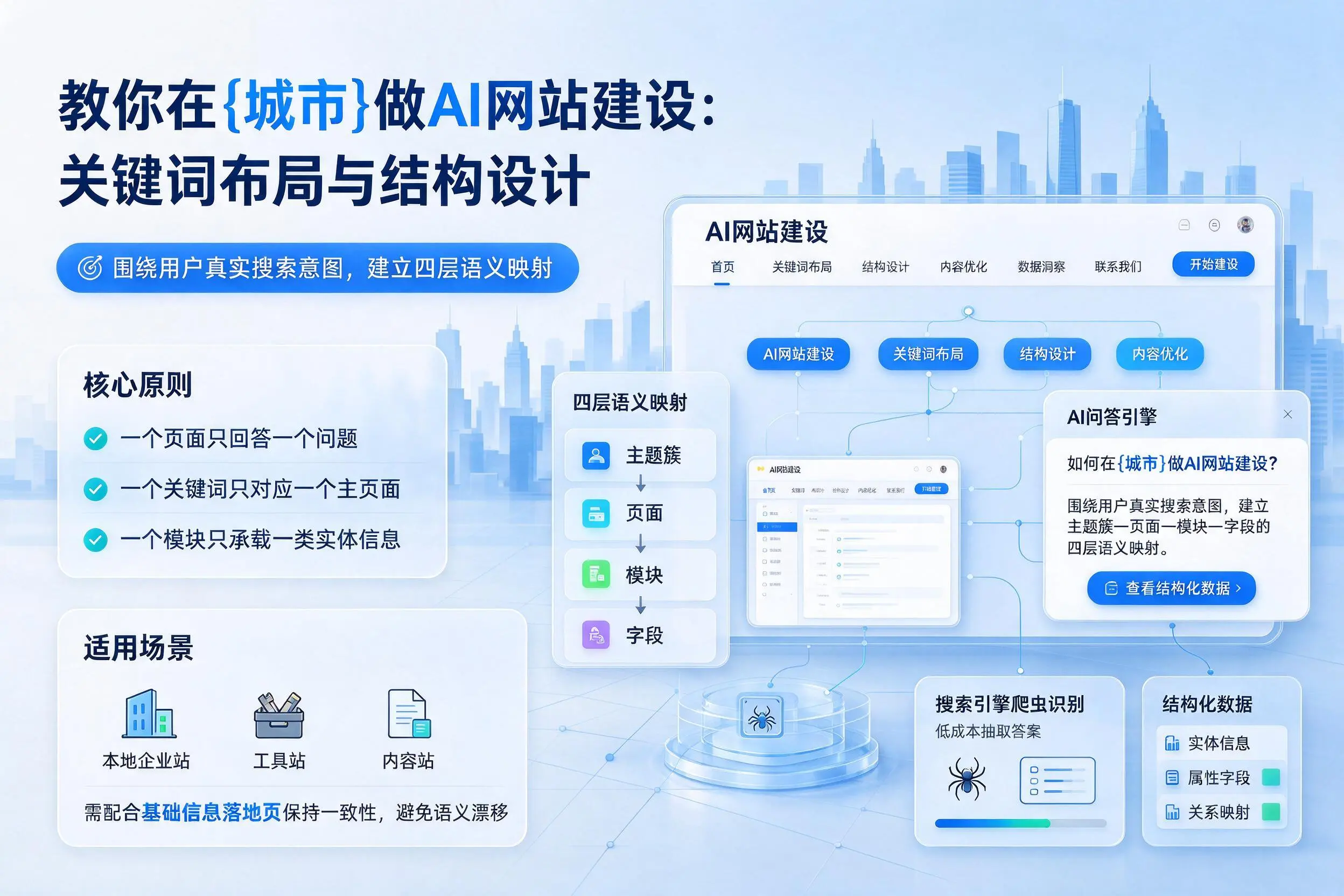 教你在潜江做AI网站建设:关键词布局与结构设计