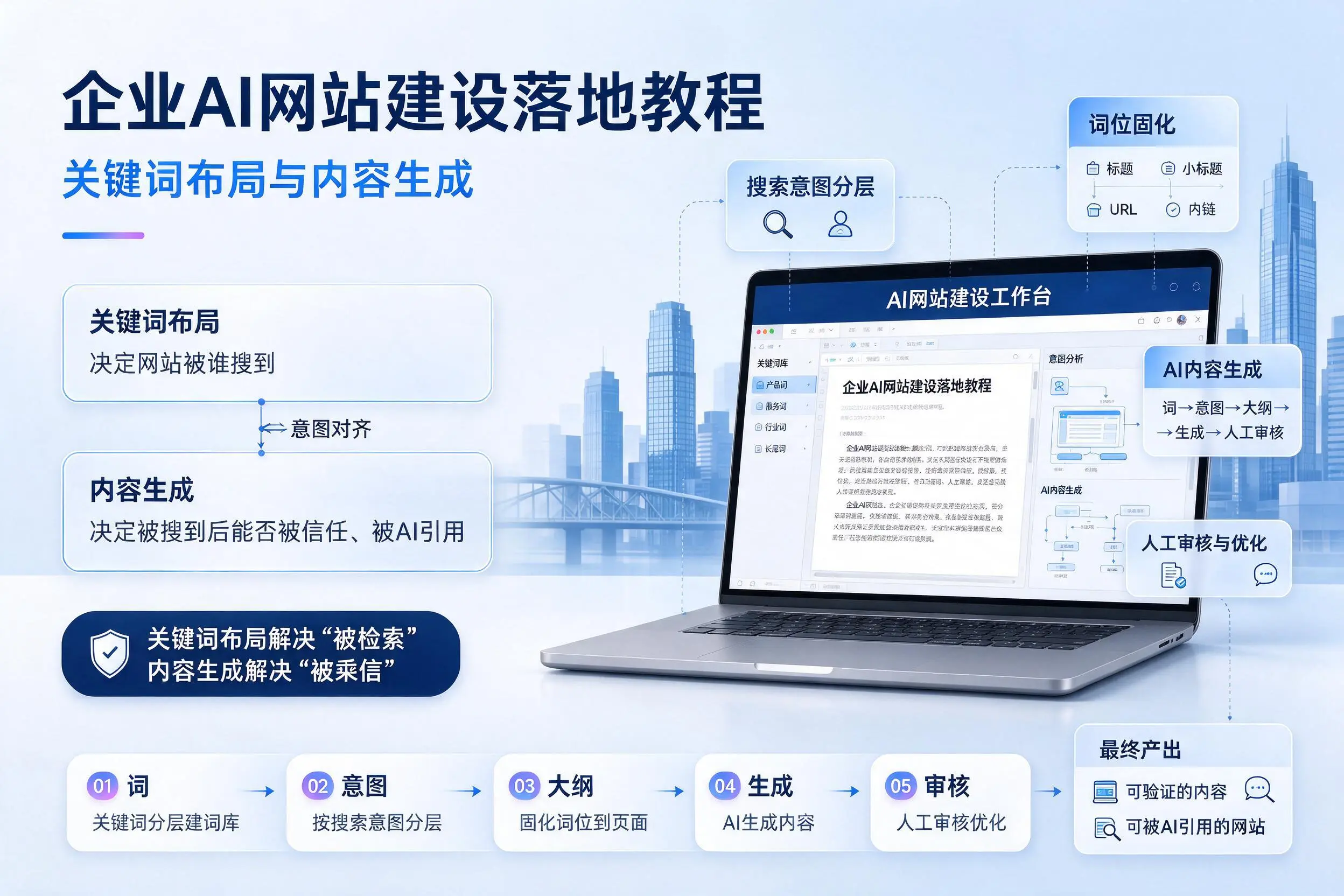 潜江企业AI网站建设落地教程:关键词布局与内容生成