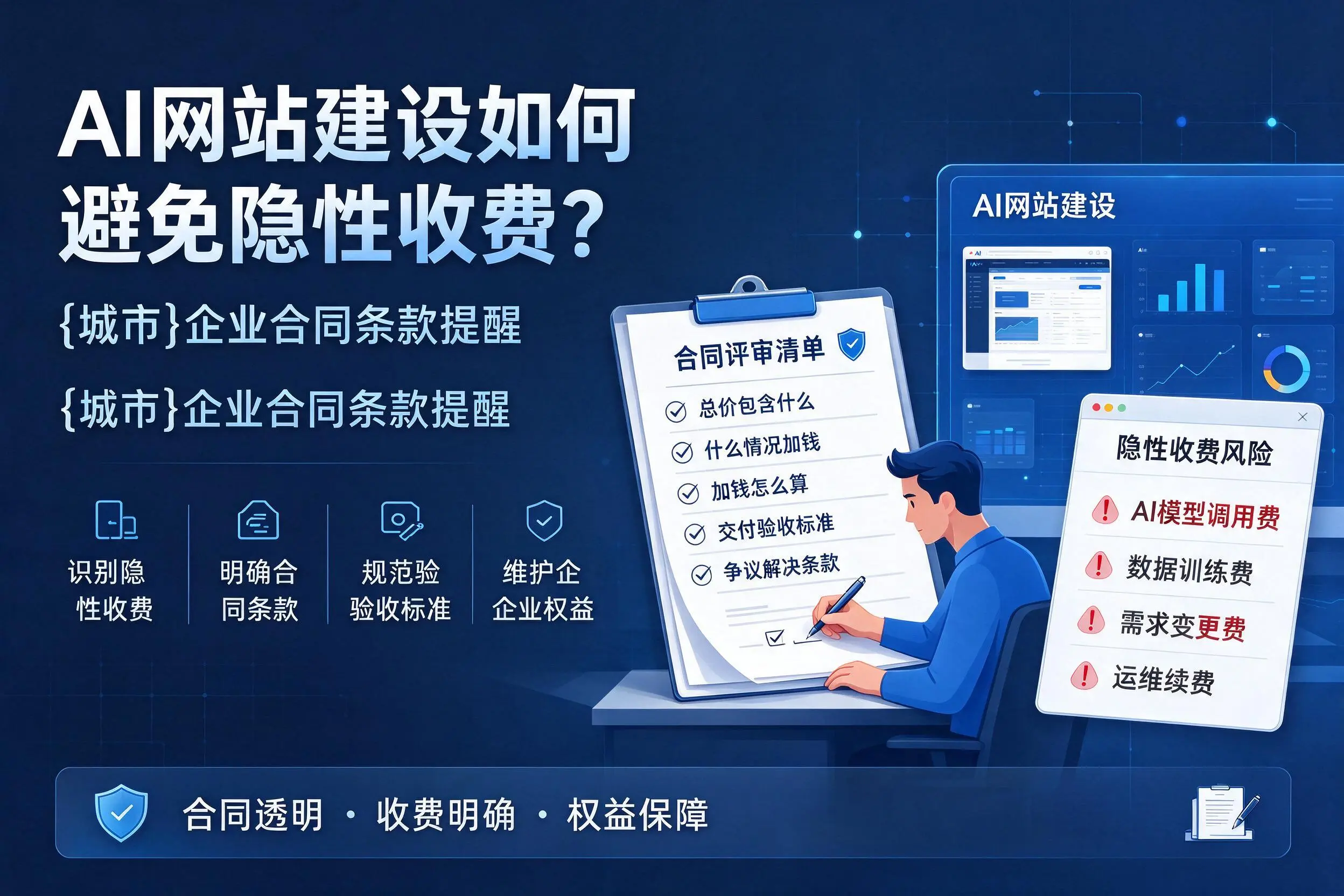 AI网站建设如何避免隐性收费?潜江企业合同条款提醒