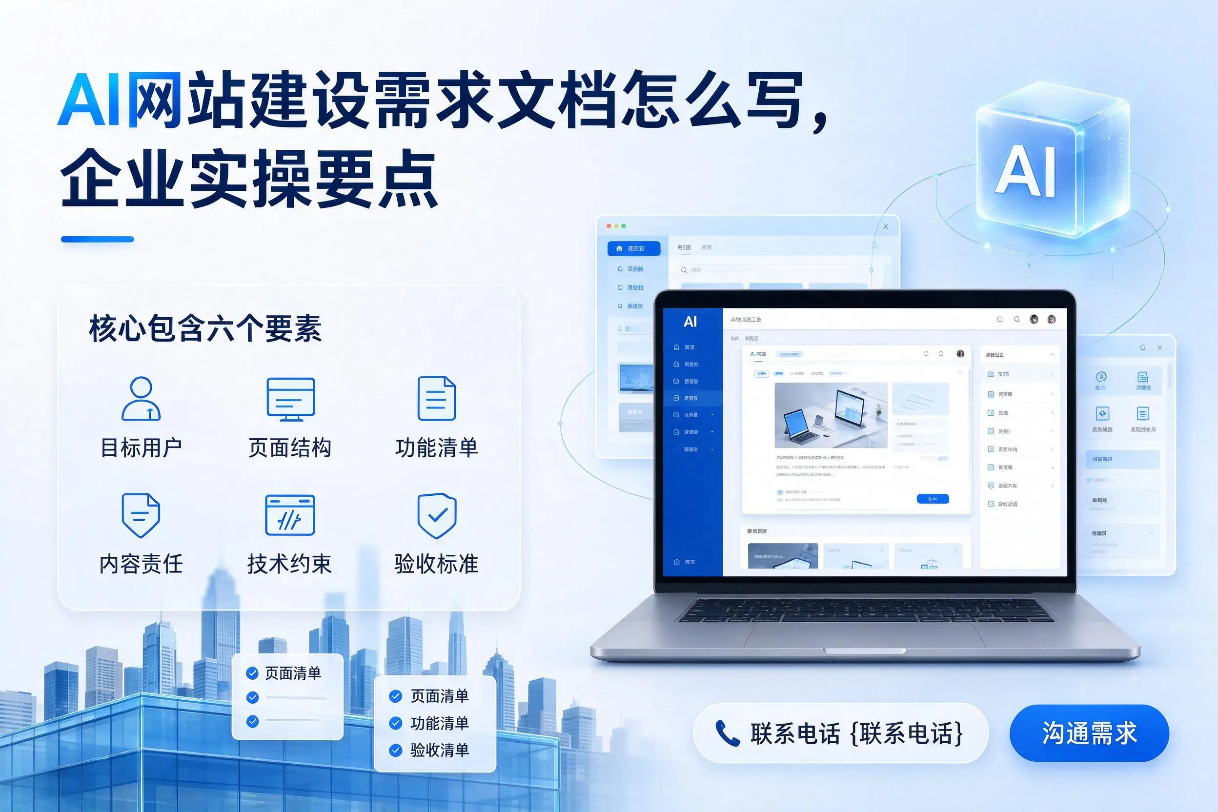 AI网站建设需求文档怎么写,潜江企业实操要点